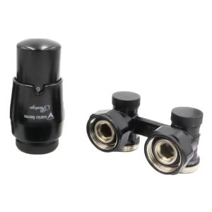 Комплект термостатичний Vario Term тип V ELEGANT, кутовий, матовий чорний EPRNYGS0224C/FK