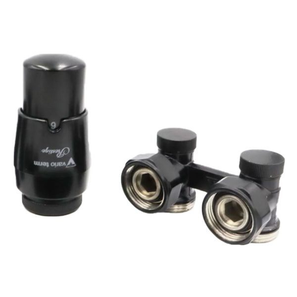 Комплект термостатичний Vario Term тип V ELEGANT, кутовий, матовий чорний EPRNYGS0224C/FK