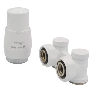 Комплект термостатичний Vario Term тип V ELEGANT, кутовий, білий EPRNYGS0206C/FK