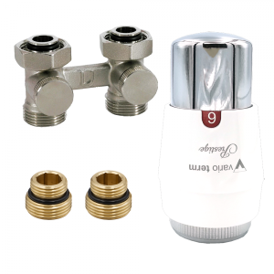 Комплект термостатичний Vario Term Standard тип V Prestige прямий, білий/хром PRNYGS0201C/FP